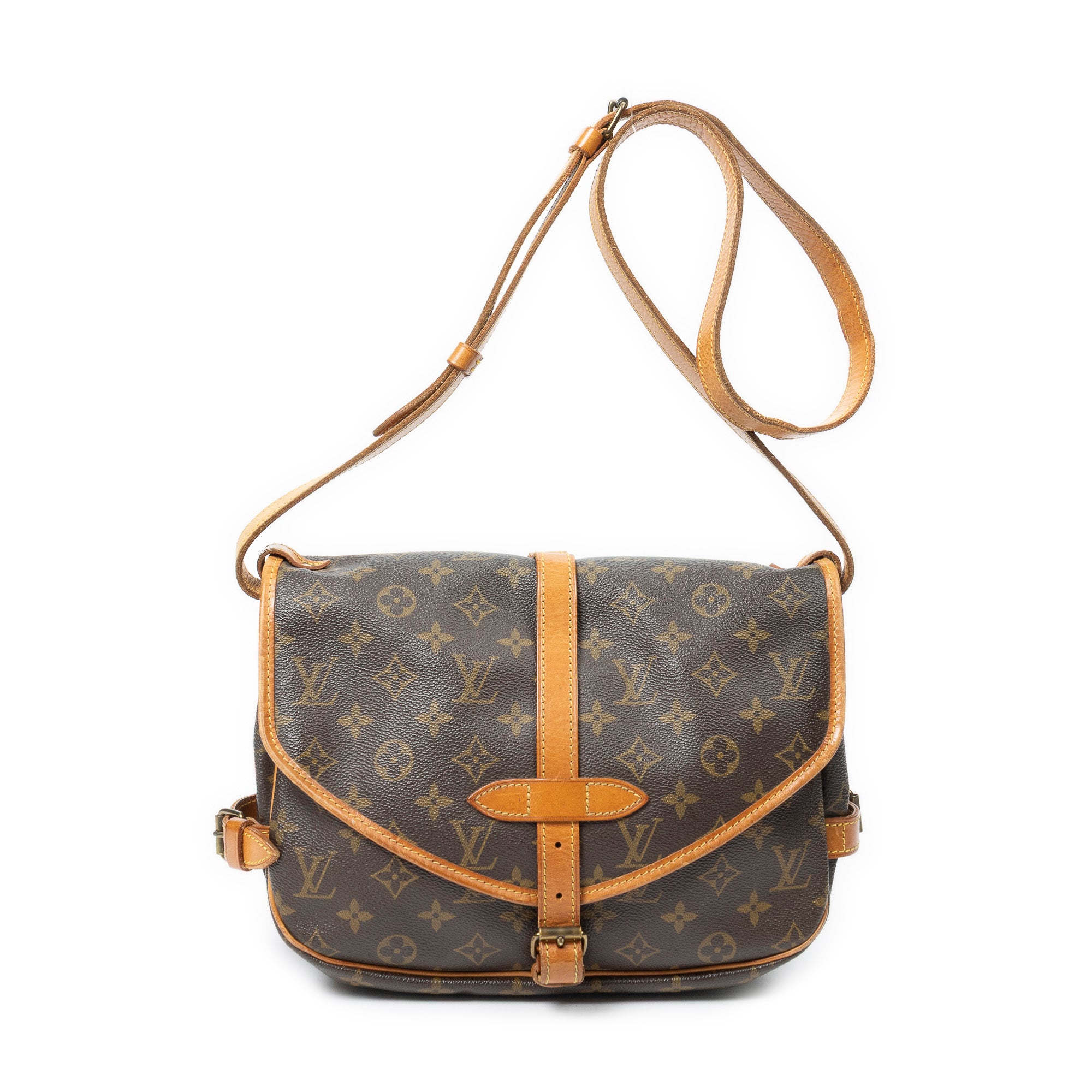Shoulder Bag Saumur MM Brown Monogram Canvas