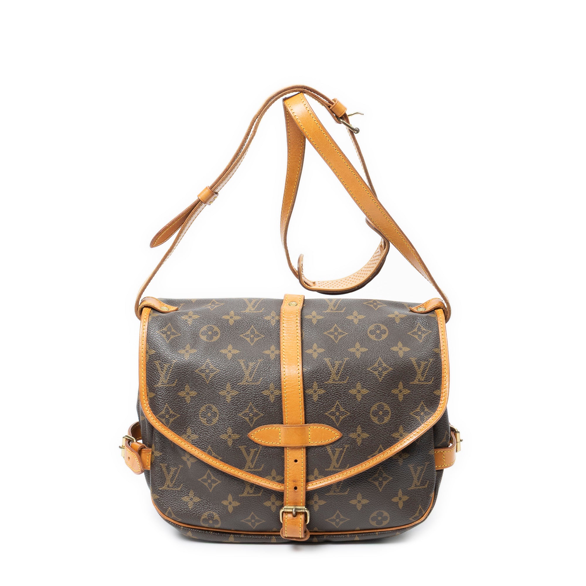 Shoulder Bag Saumur MM Brown Monogram Canvas