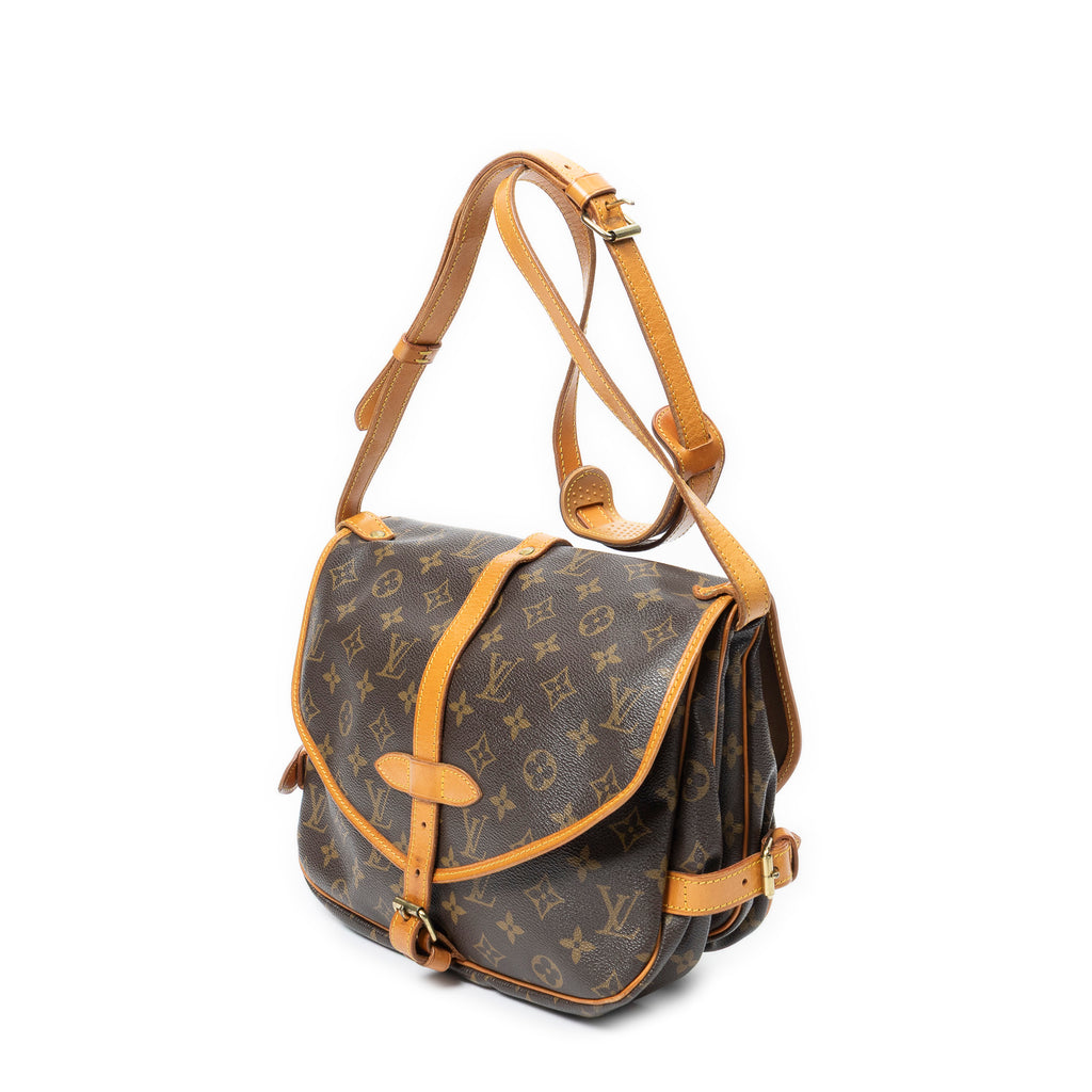 Shoulder Bag Saumur MM Brown Monogram Canvas