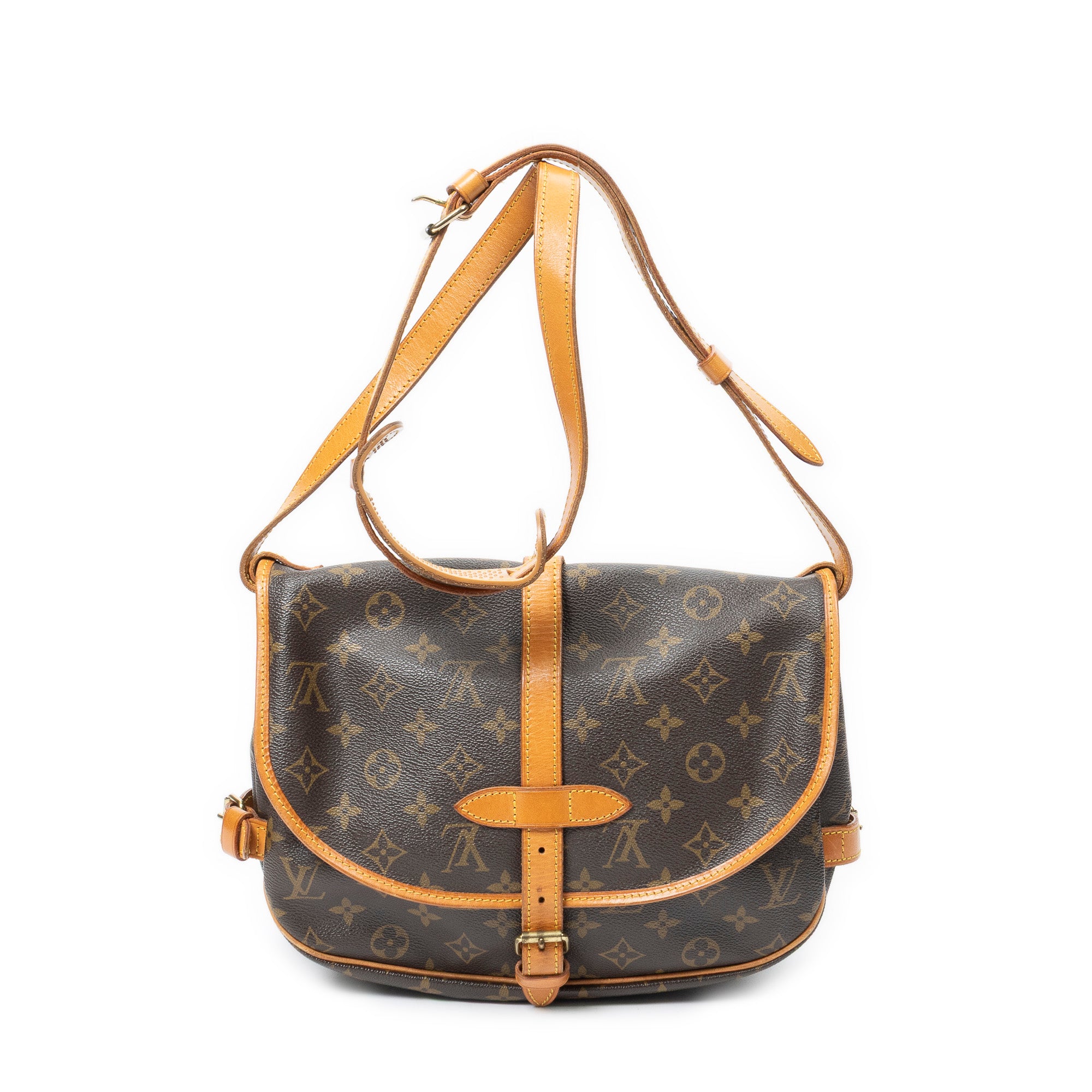 Shoulder Bag Saumur MM Brown Monogram Canvas