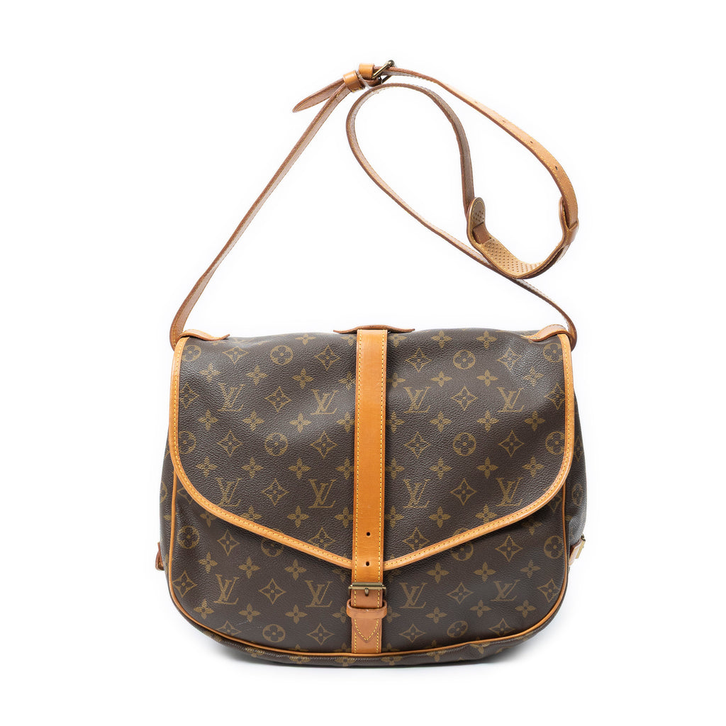 Shoulder Bag Saumur GM Brown Monogram Canvas