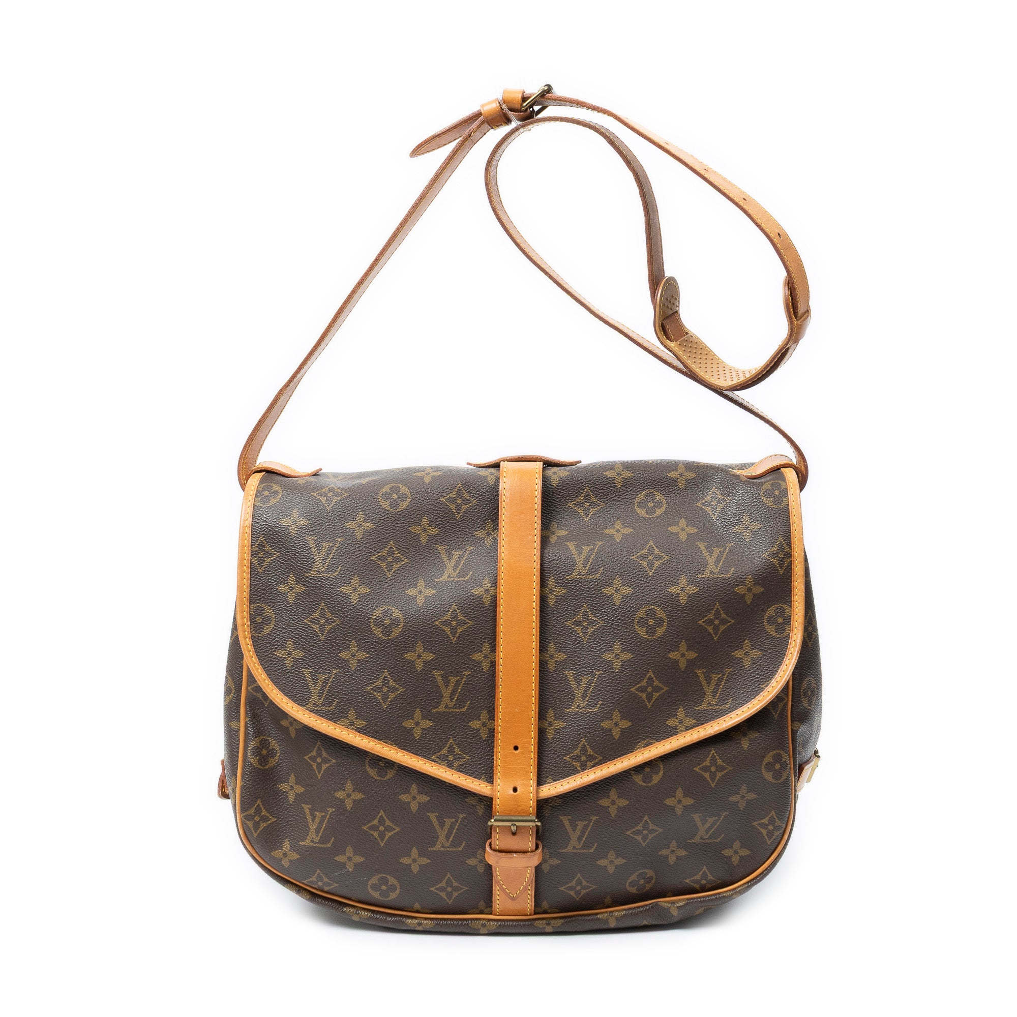Shoulder Bag Saumur GM Brown Monogram Canvas