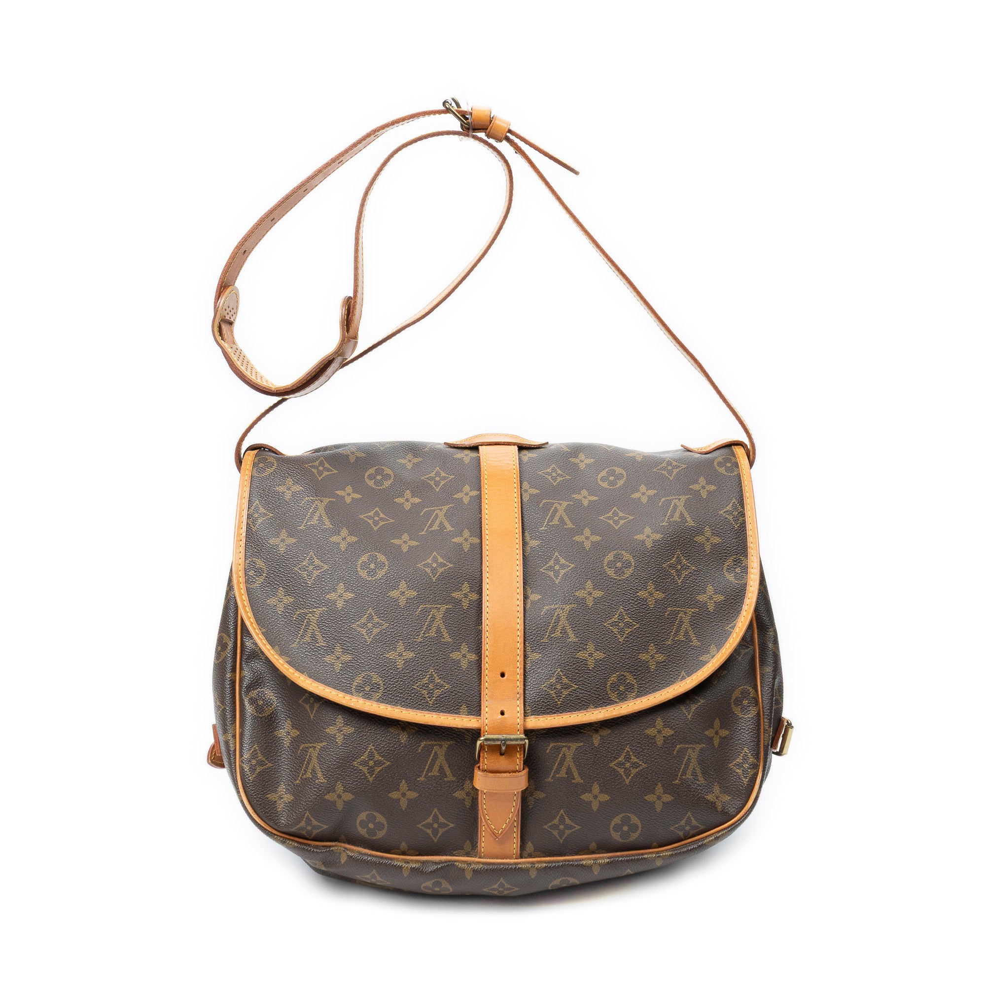 Shoulder Bag Saumur GM Brown Monogram Canvas