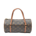 Handbag Papillon 26 Brown Monogram Canvas