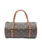 Handbag Papillon 26 Brown Monogram Canvas