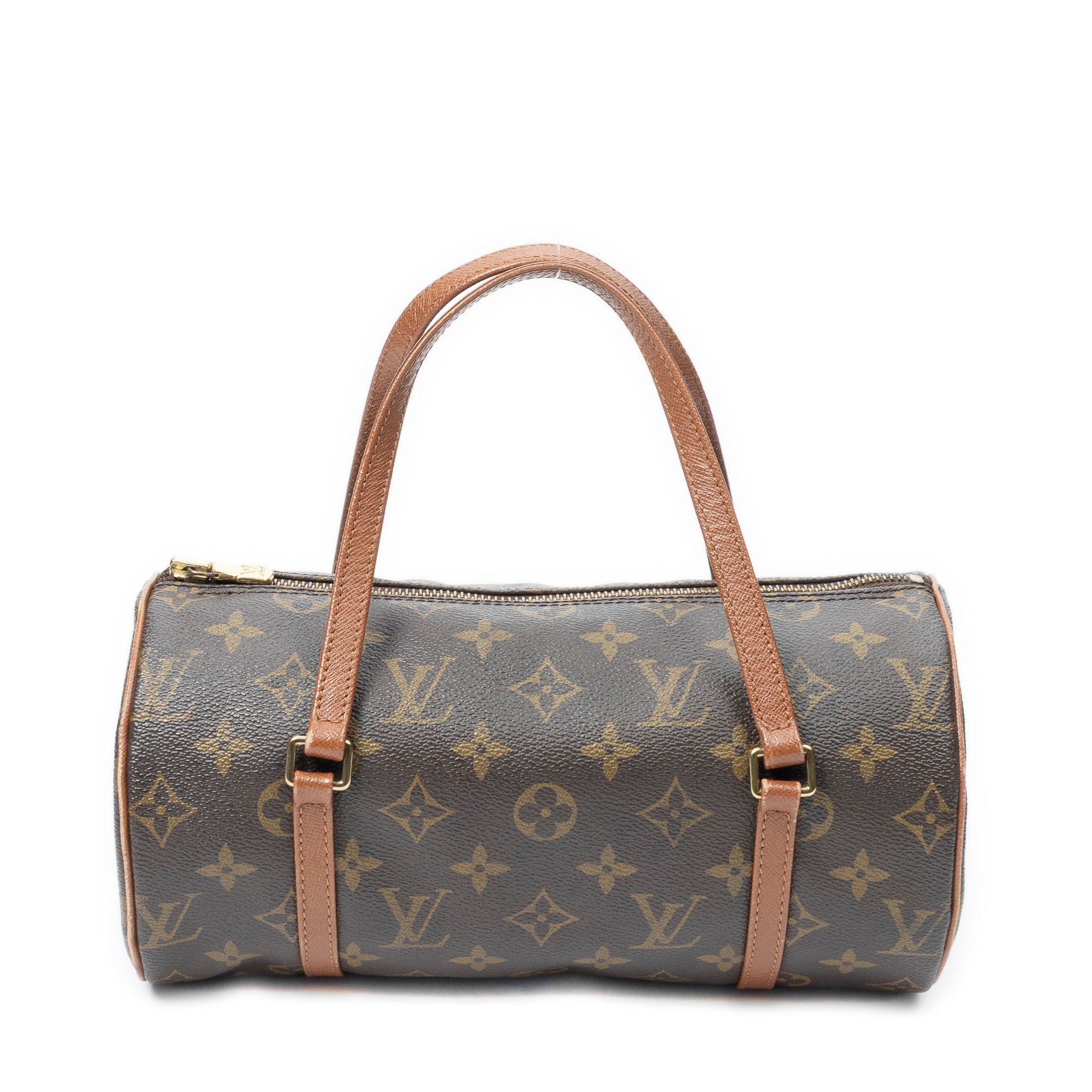Handbag Papillon 26 Brown Monogram Canvas