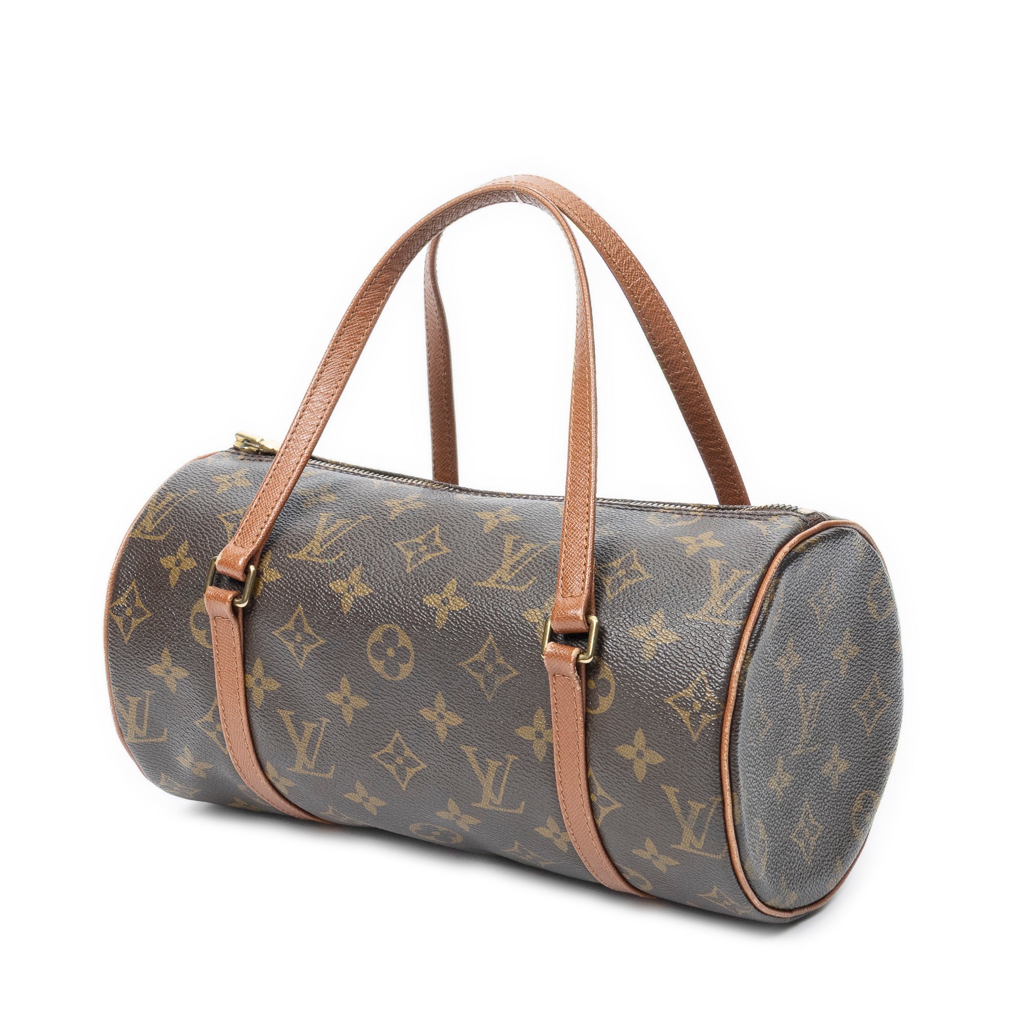 Handbag Papillon 26 Brown Monogram Canvas