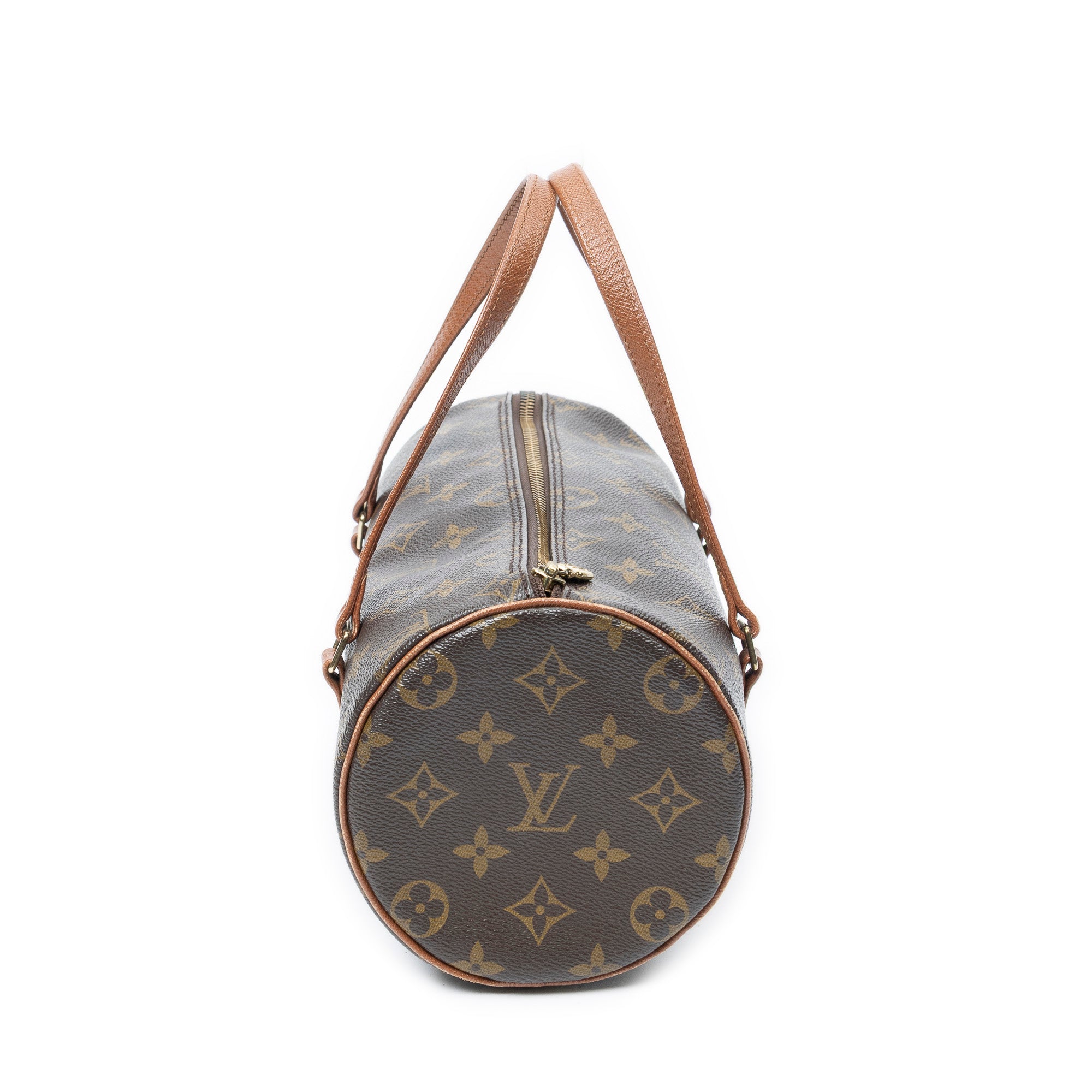 Handbag Papillon 26 Brown Monogram Canvas