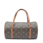 Handbag Papillon 26 Brown Monogram Canvas