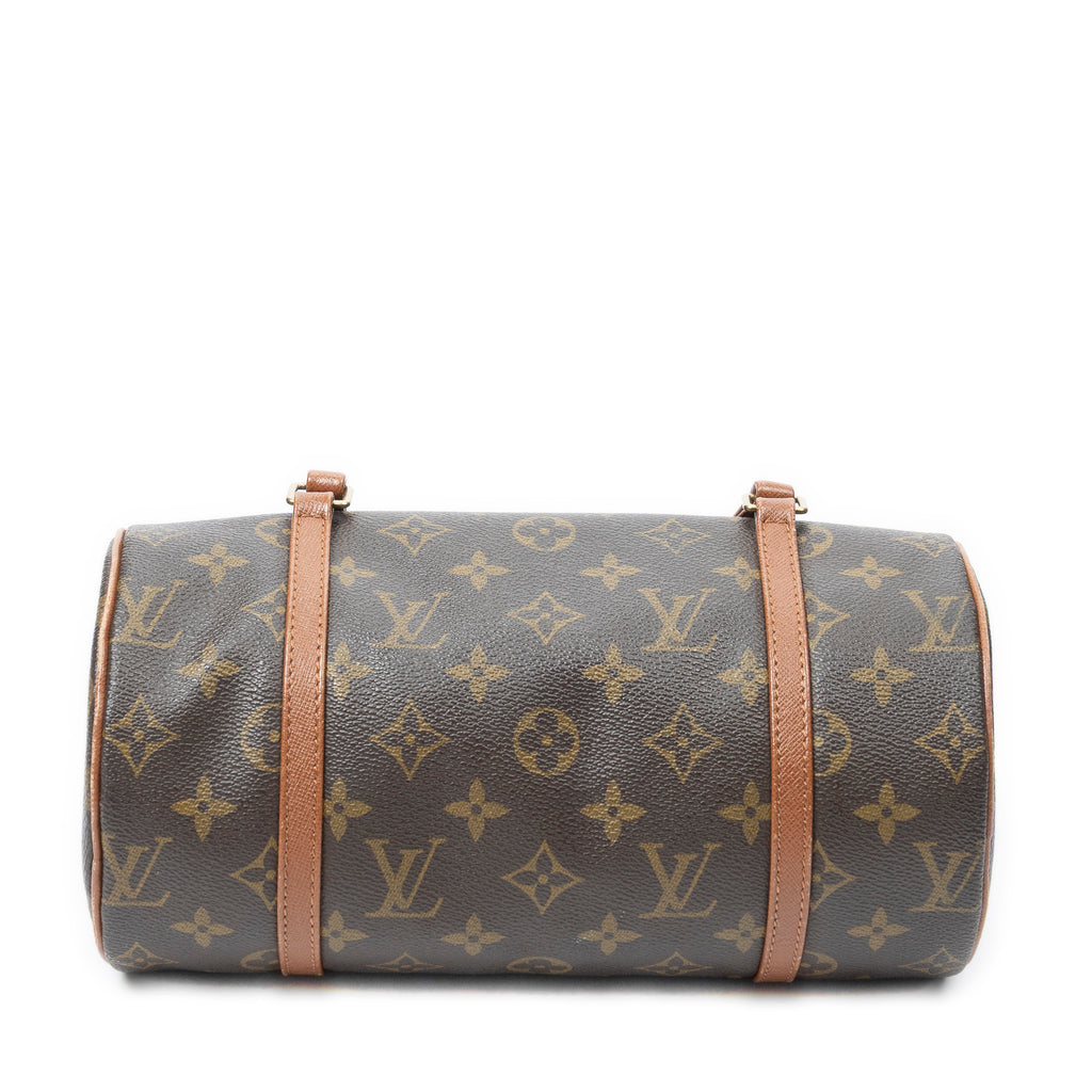 Handbag Papillon 26 Brown Monogram Canvas