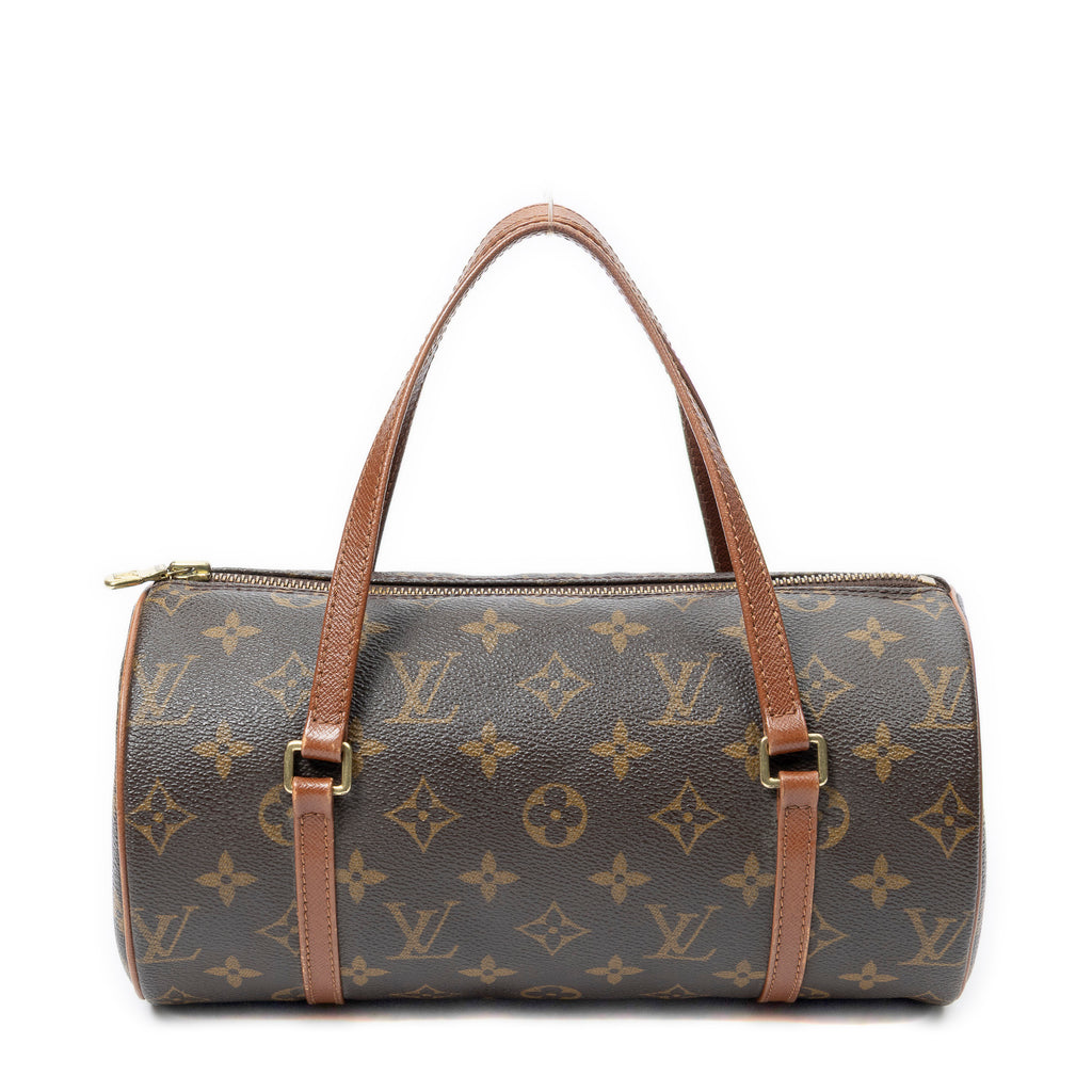 Handbag Papillon 26 Brown Monogram Canvas