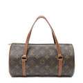Handbag Papillon 26 Brown Monogram Canvas