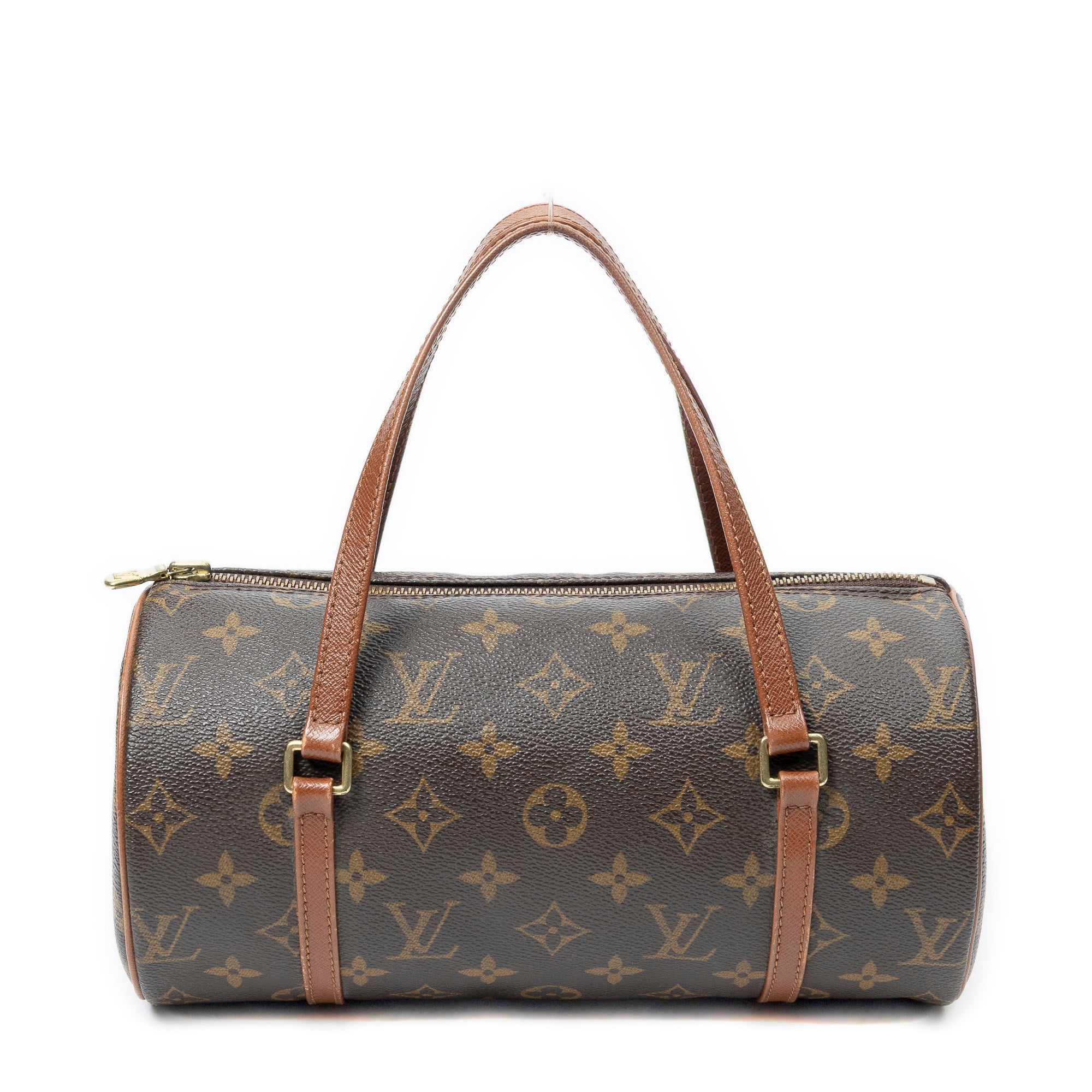 Handbag Papillon 26 Brown Monogram Canvas