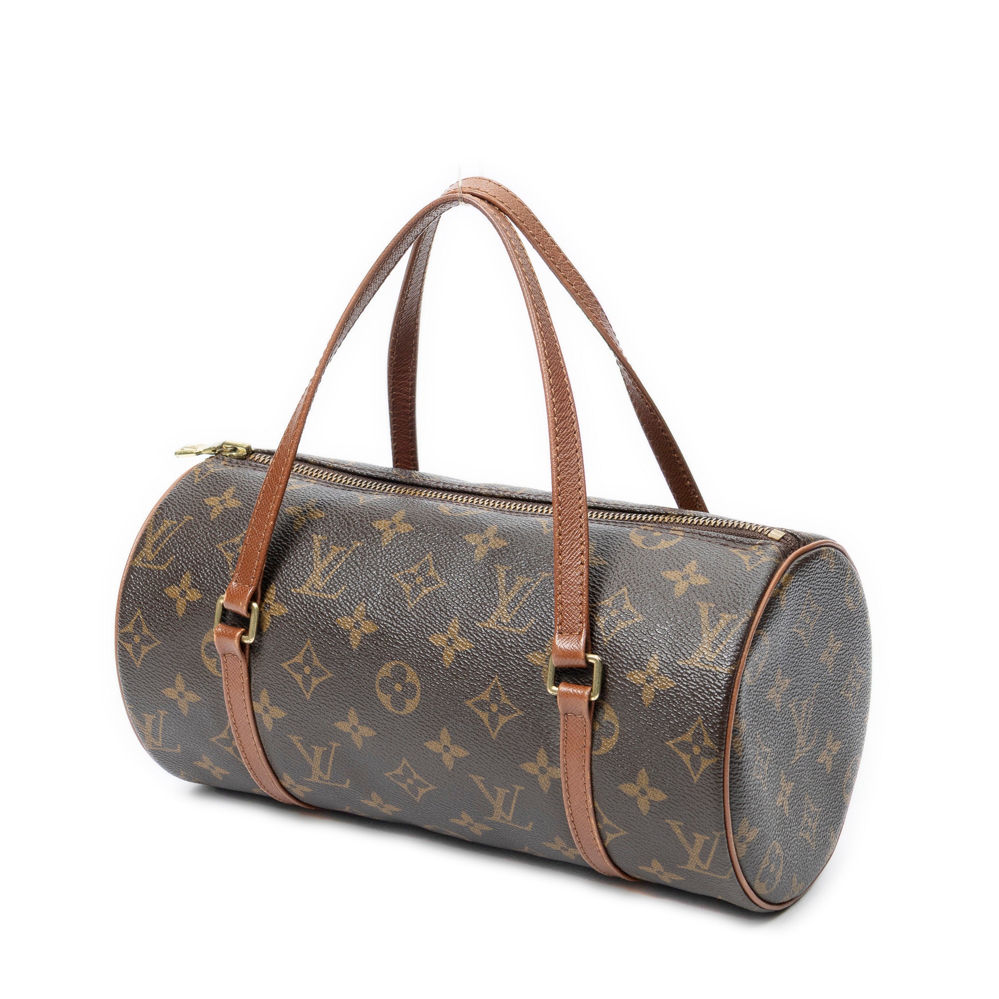Handbag Papillon 26 Brown Monogram Canvas