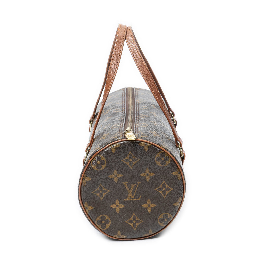 Handbag Papillon 26 Brown Monogram Canvas
