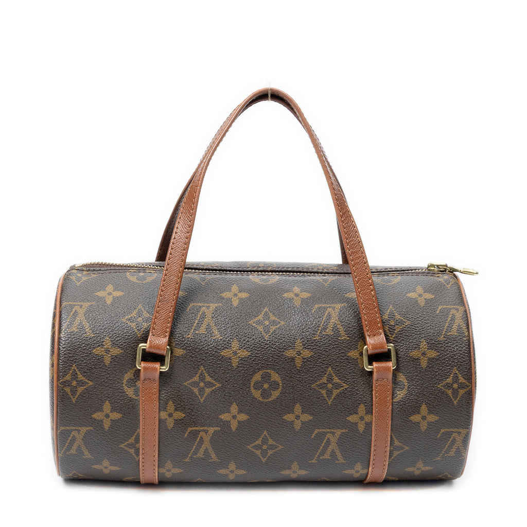 Handbag Papillon 26 Brown Monogram Canvas
