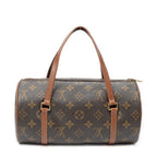 Handbag Papillon 26 Brown Monogram Canvas