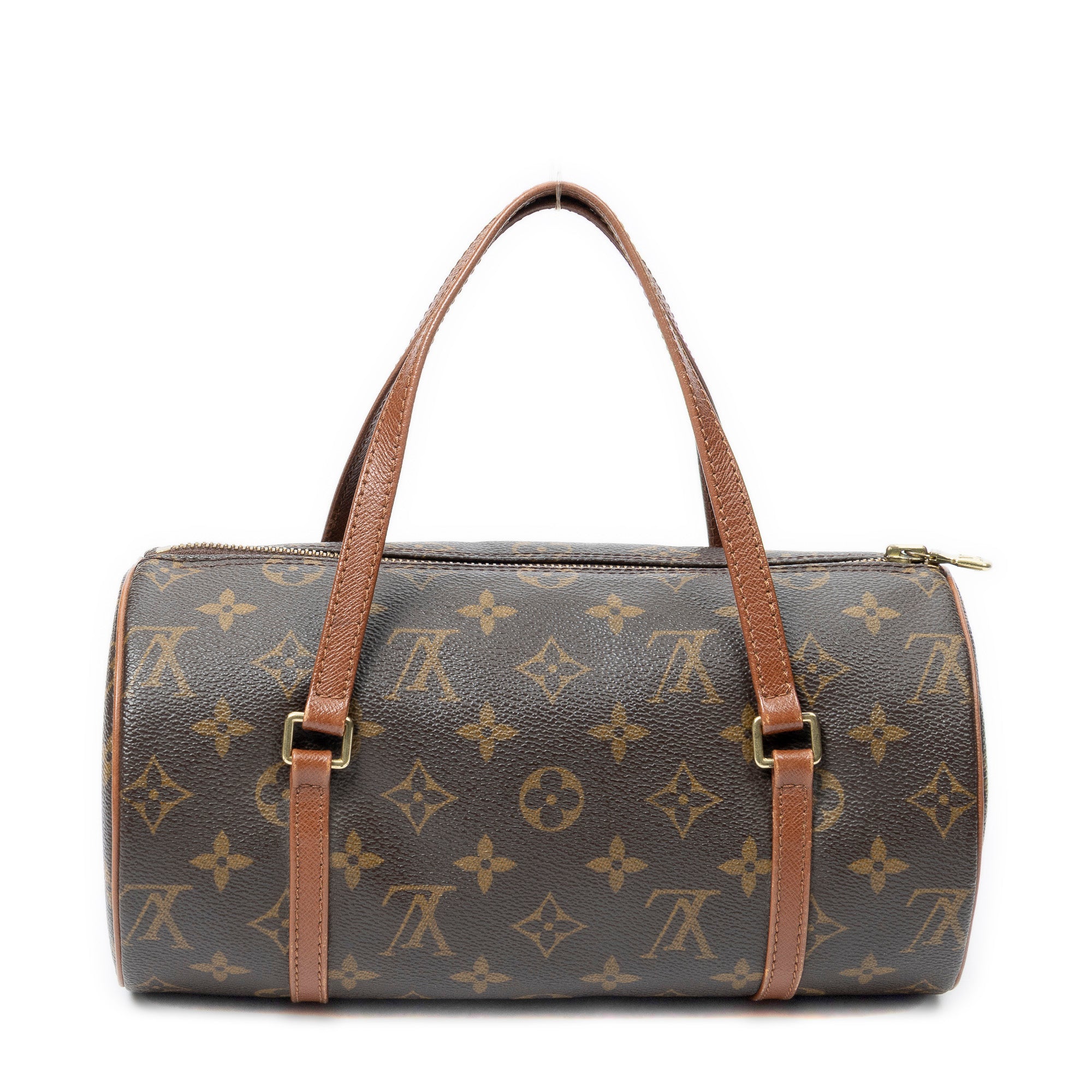 Handbag Papillon 26 Brown Monogram Canvas