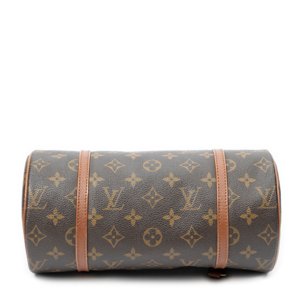 Handbag Papillon 26 Brown Monogram Canvas