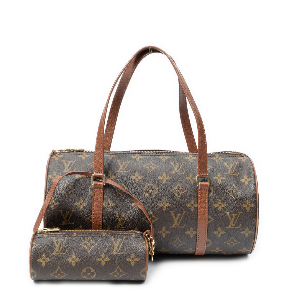 Handbag Papillon 30 Brown Monogram Canvas