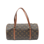 Handbag Papillon 30 Brown Monogram Canvas