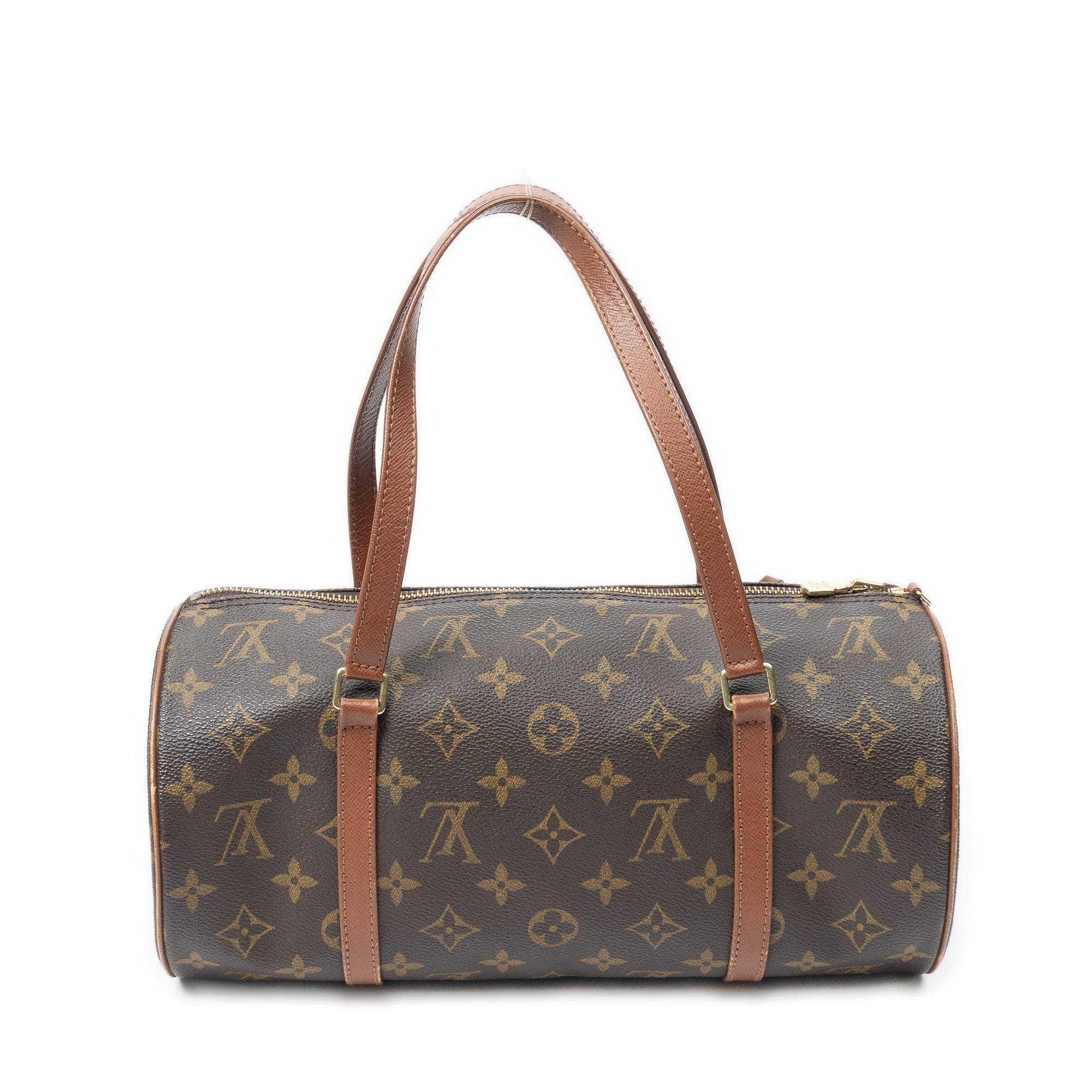 Handbag Papillon 30 Brown Monogram Canvas