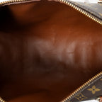 Handbag Papillon 30 Brown Monogram Canvas
