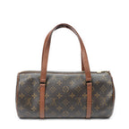 Handbag Papillon 30 Brown Monogram Canvas
