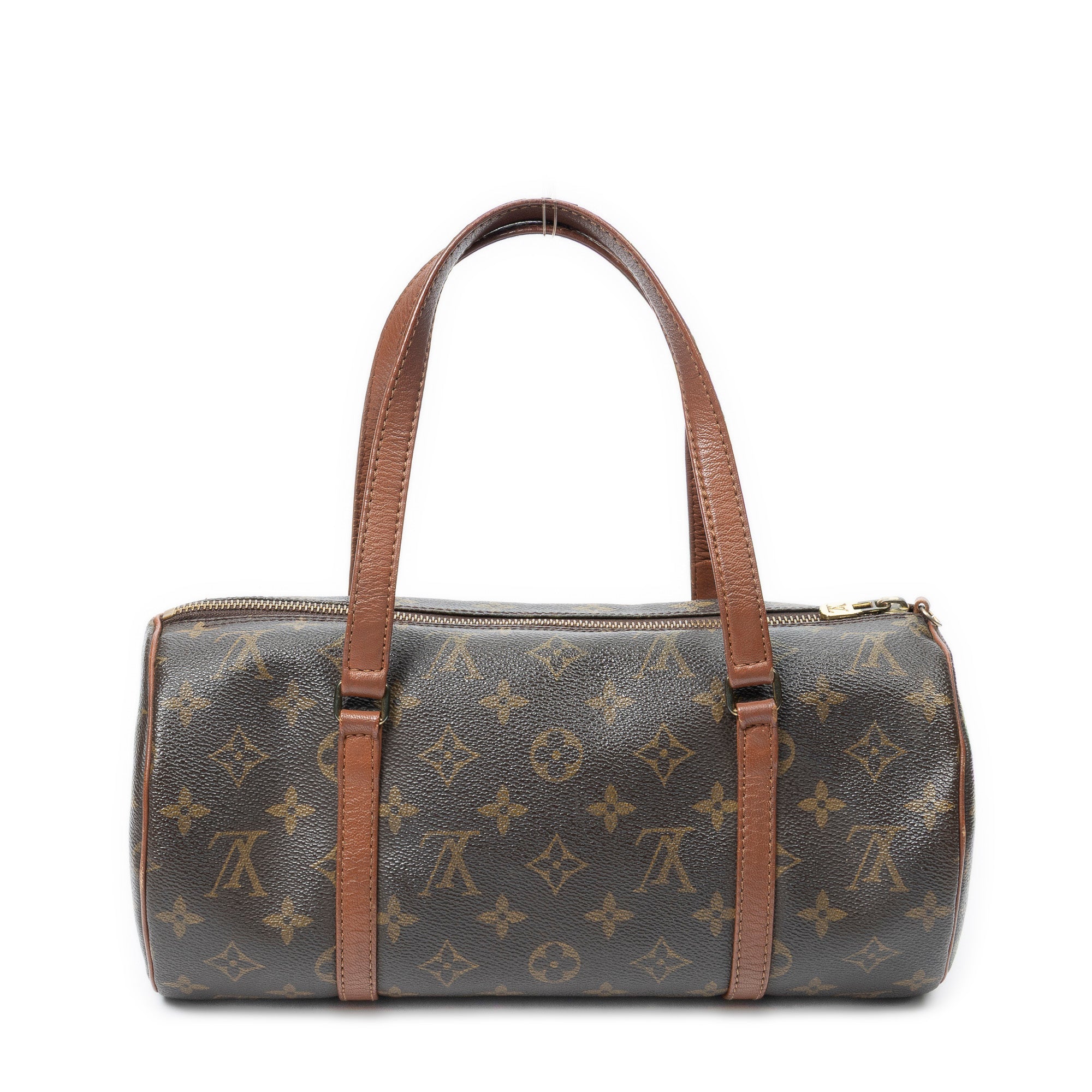 Handbag Papillon 30 Brown Monogram Canvas