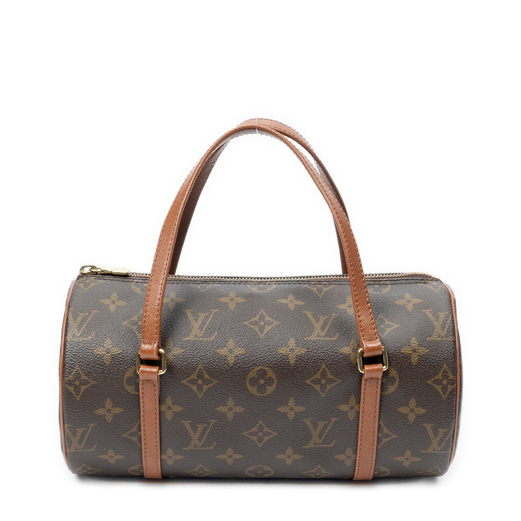 Handbag Papillon 26 Brown Monogram Canvas