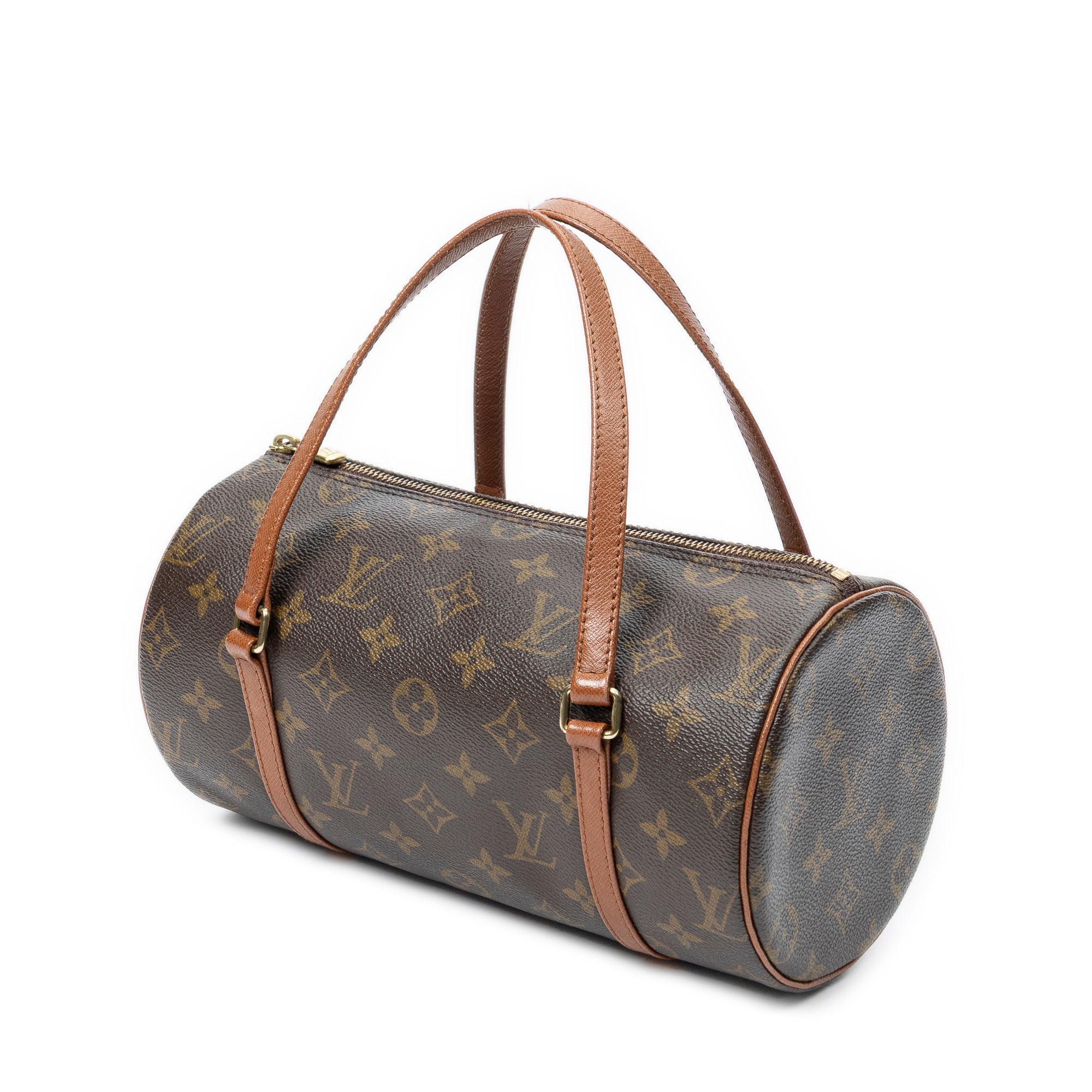 Handbag Papillon 26 Brown Monogram Canvas