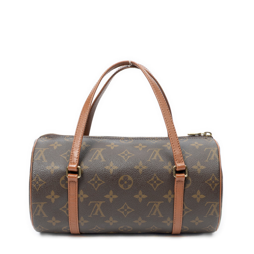 Handbag Papillon 26 Brown Monogram Canvas