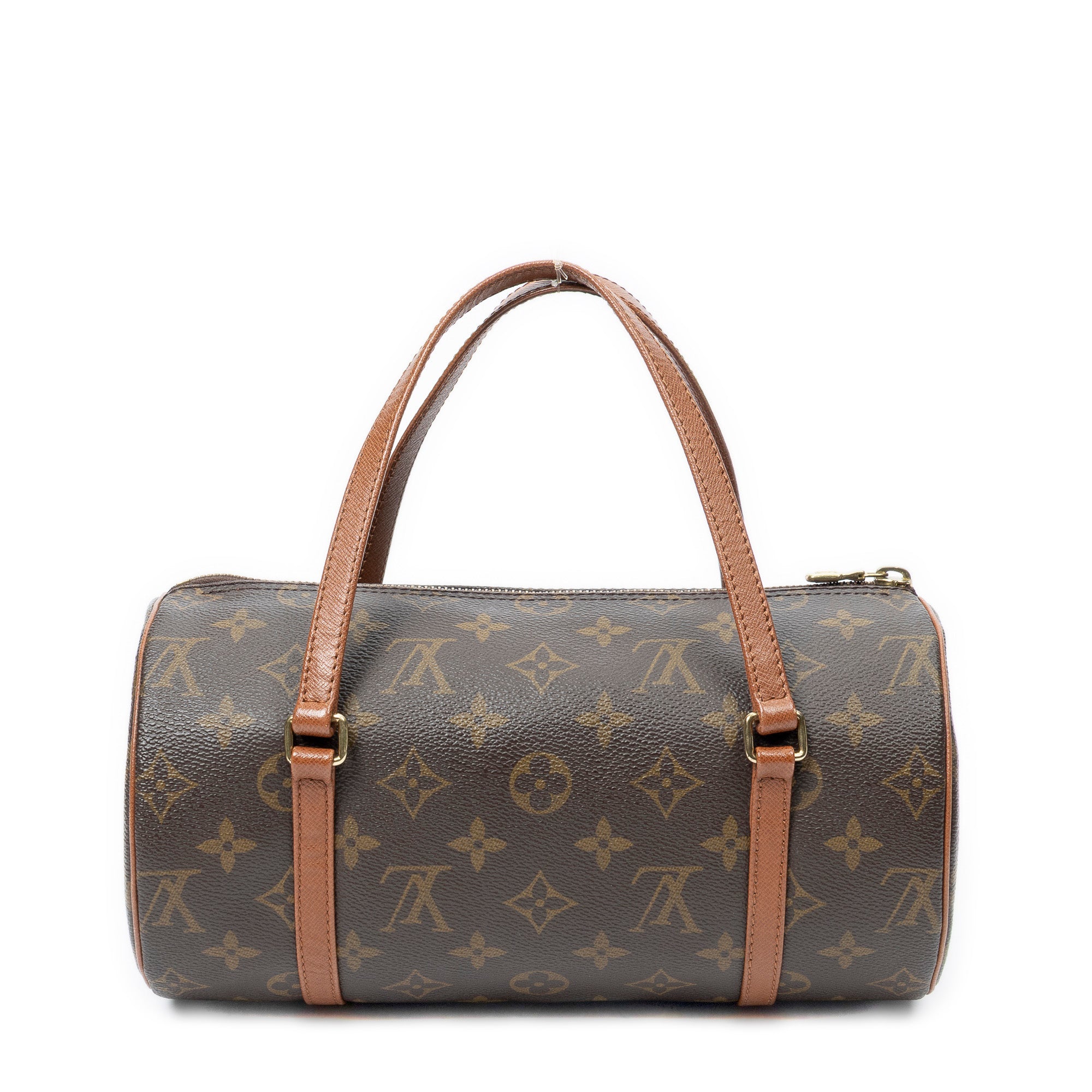 Handbag Papillon 26 Brown Monogram Canvas
