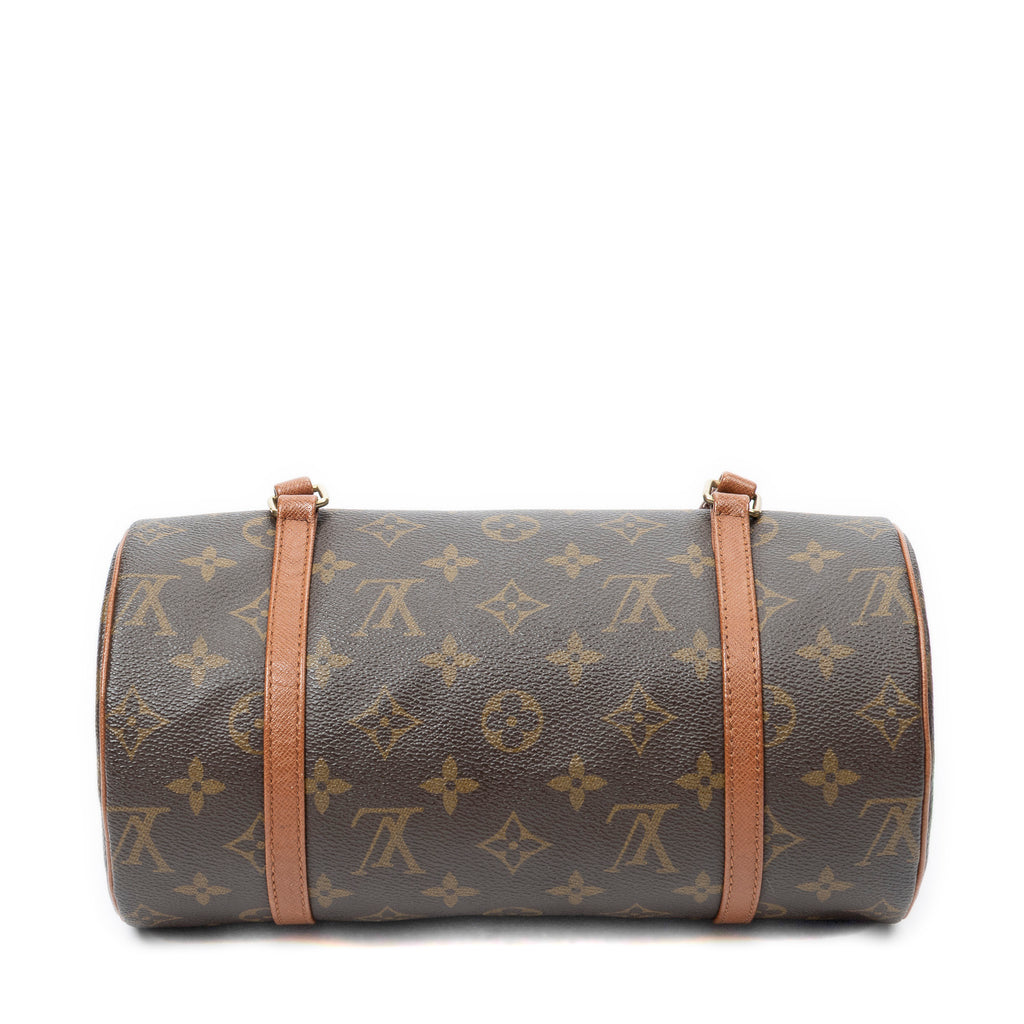 Handbag Papillon 26 Brown Monogram Canvas