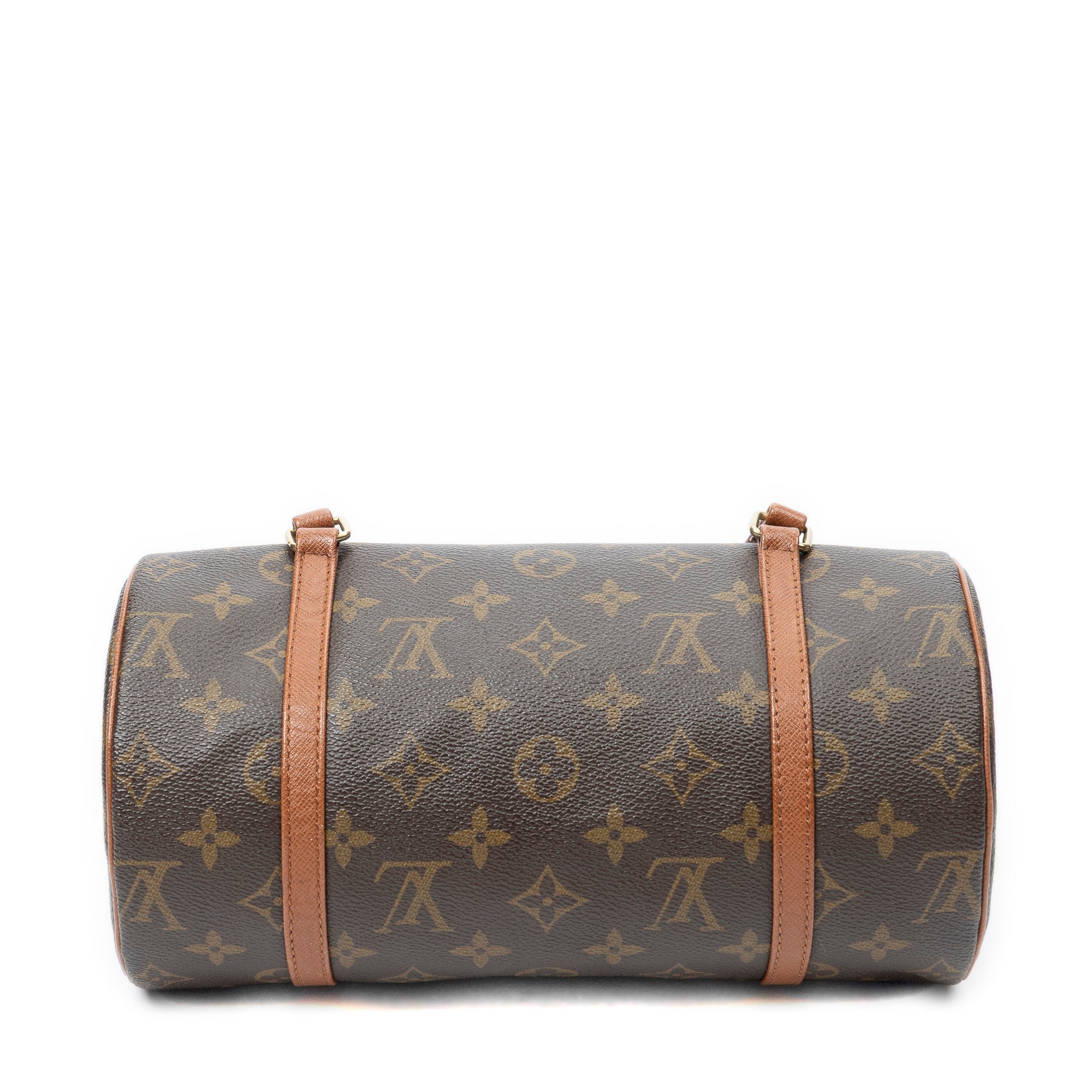 Handbag Papillon 26 Brown Monogram Canvas