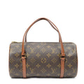 Handbag Papillon 26 Brown Monogram Canvas