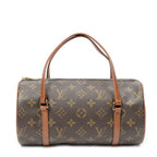 Handbag Papillon 26 Brown Monogram Canvas