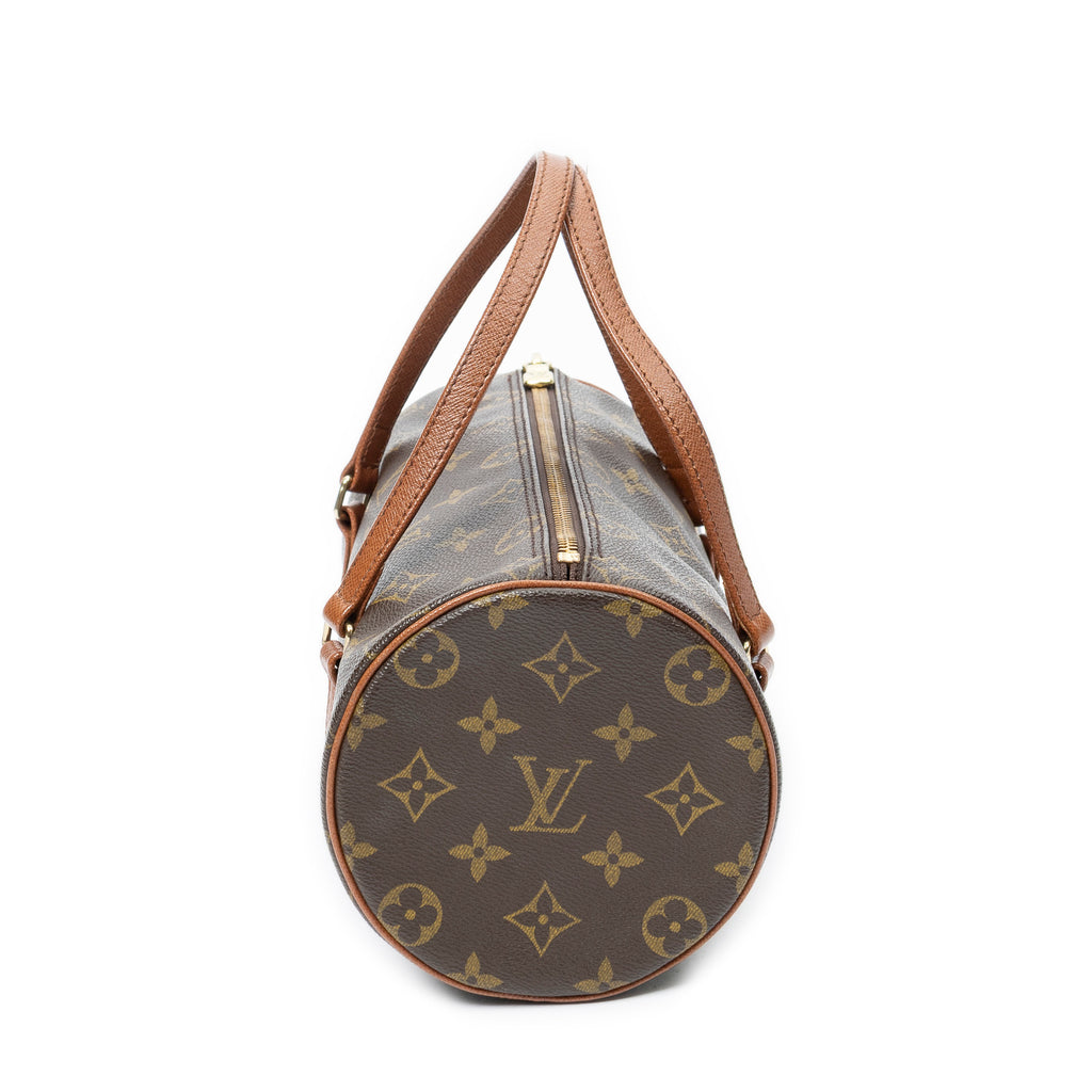 Handbag Papillon 26 Brown Monogram Canvas