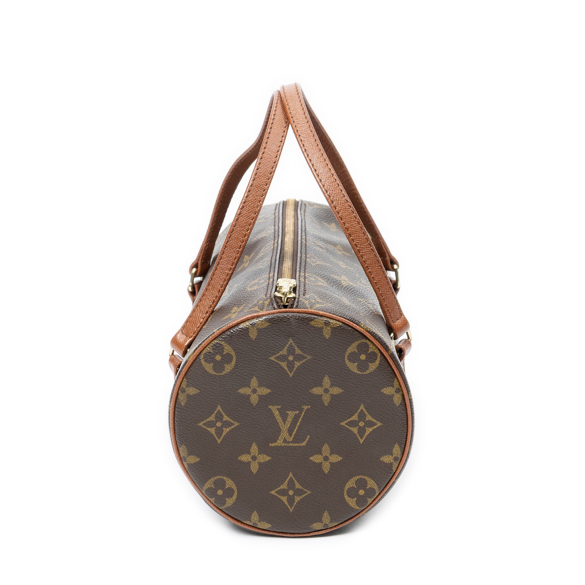 Handbag Papillon 26 Brown Monogram Canvas
