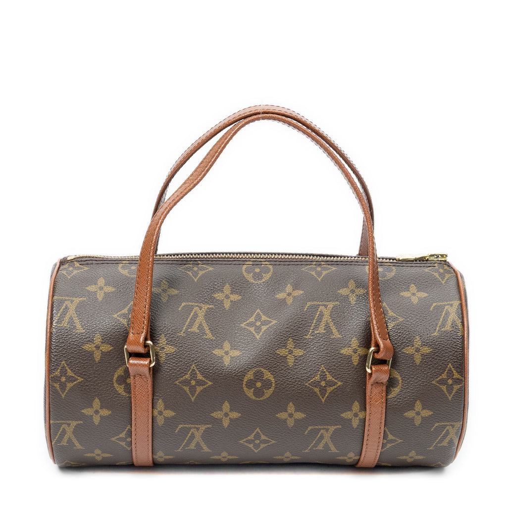 Handbag Papillon 26 Brown Monogram Canvas