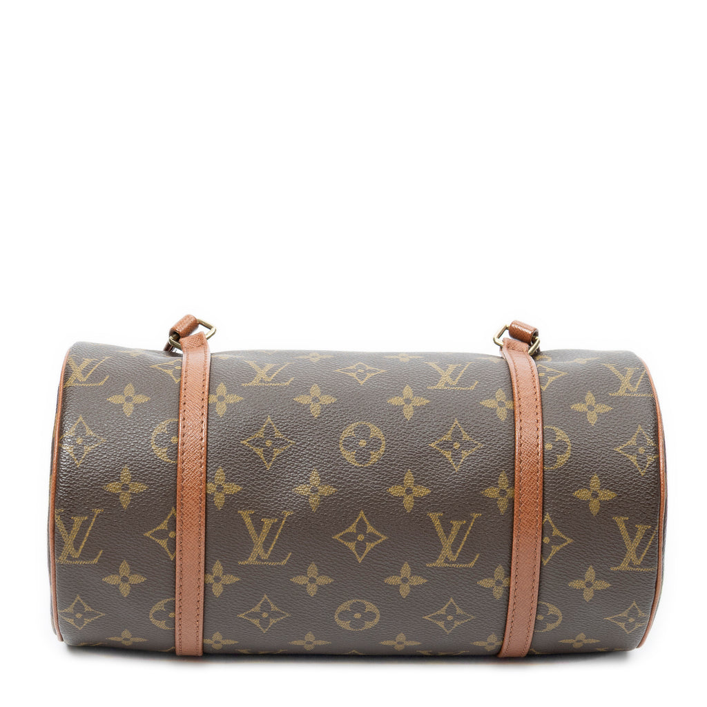 Handbag Papillon 26 Brown Monogram Canvas