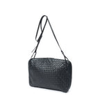 Shoulder Bag Large Nodini Crossbody Black Intrecciato Leather