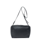 Shoulder Bag Large Nodini Crossbody Black Intrecciato Leather