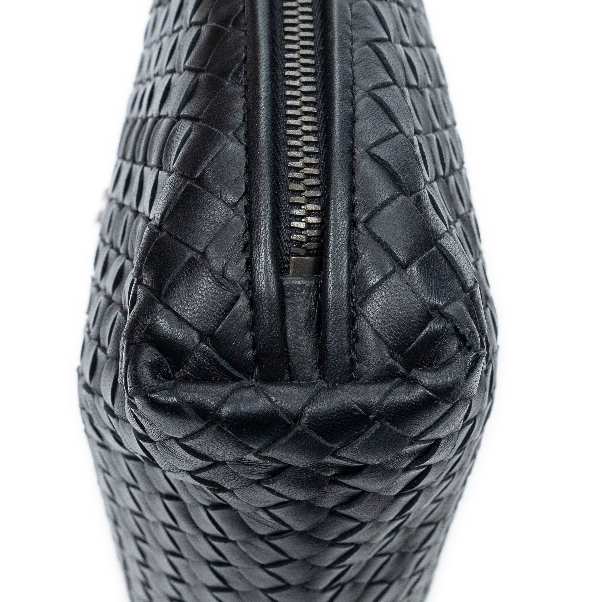Shoulder Bag Large Nodini Crossbody Black Intrecciato Leather