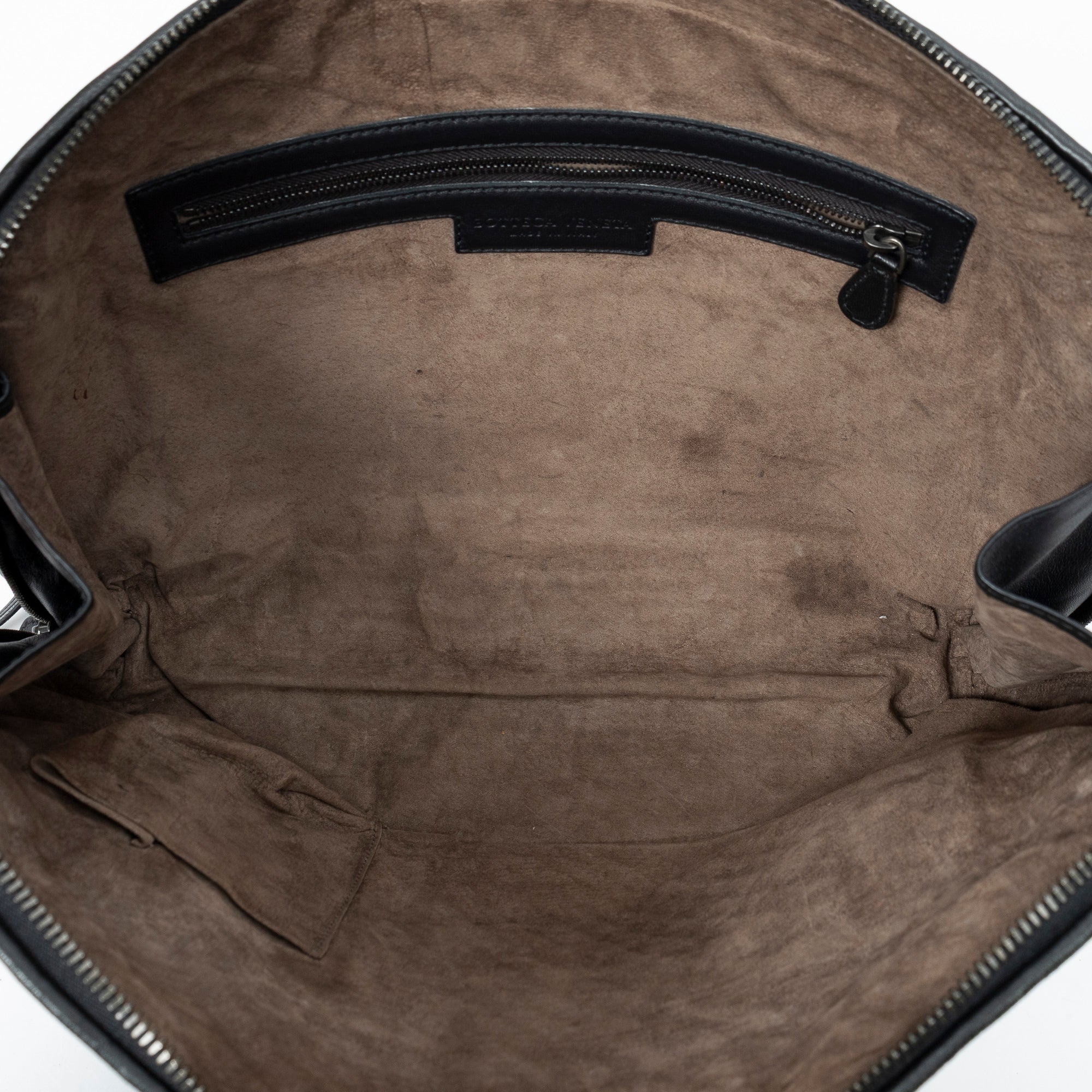 Shoulder Bag Large Nodini Crossbody Black Intrecciato Leather