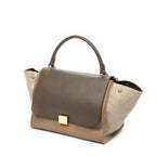 Shoulder Bag Medium Trapeze Light Brown Calfskin Leather