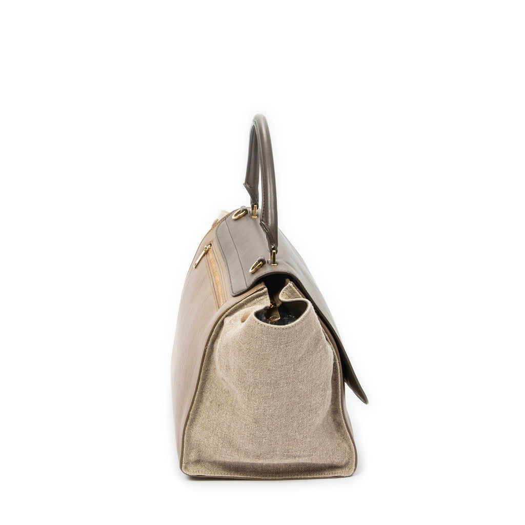 Shoulder Bag Medium Trapeze Light Brown Calfskin Leather