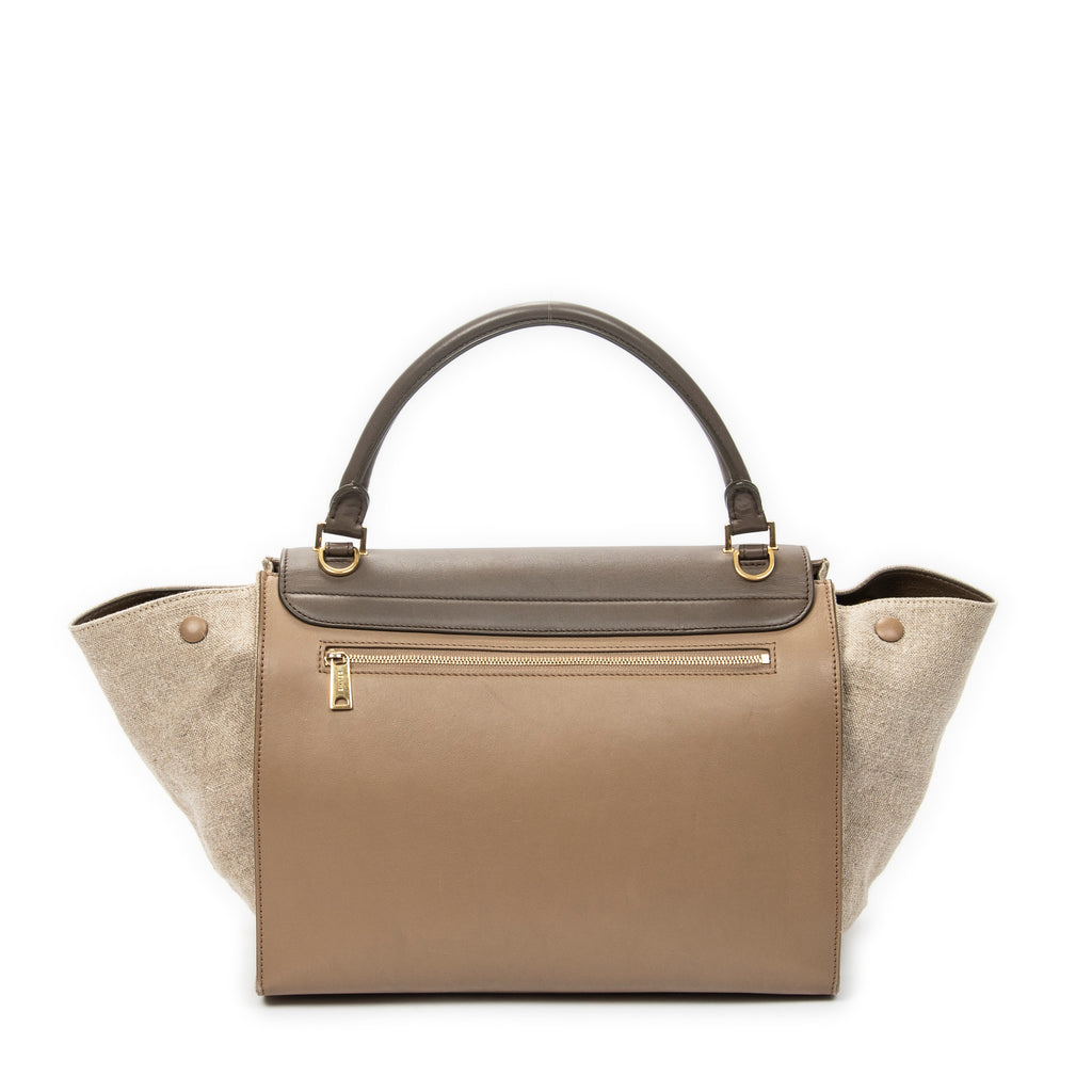 Shoulder Bag Medium Trapeze Light Brown Calfskin Leather