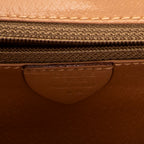 Shoulder Bag Vintage Flap Crossbody Brown Macadam Coated Canvas