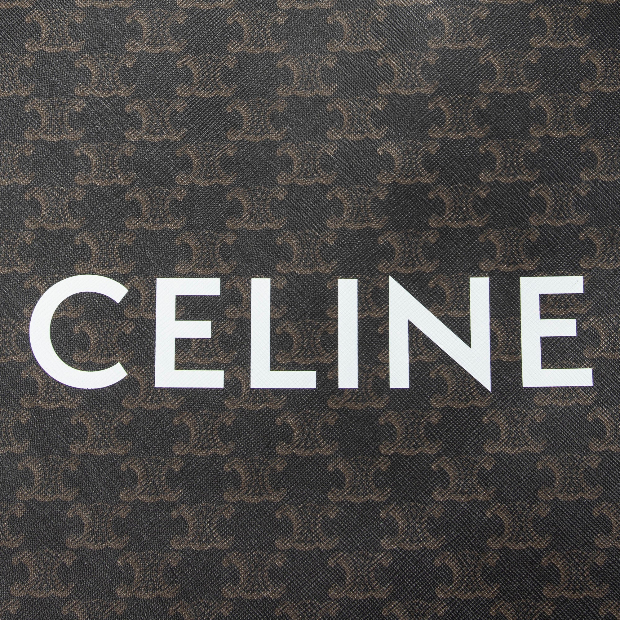 Shoulder Bag Medium Vertical Cabas Tote Black Triomphe Coated Canvas